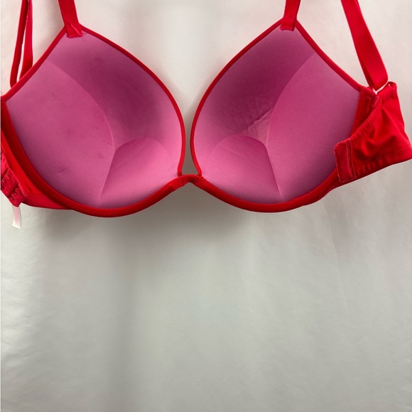 PINK Victoria’s Secret Wear Everywhere Super Push Up 34DD Hot Pink - Picture 8 of 11